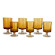 6 LUMINARC amber "rider" glasses