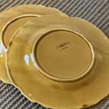Set of 8 dessert plates in Sarreguemines barbotine