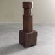 Sculptural solid wood pedestal