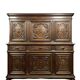 Important buffet-style renaissance in walnut.