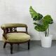 Fauteuil empire velours vert ancien
