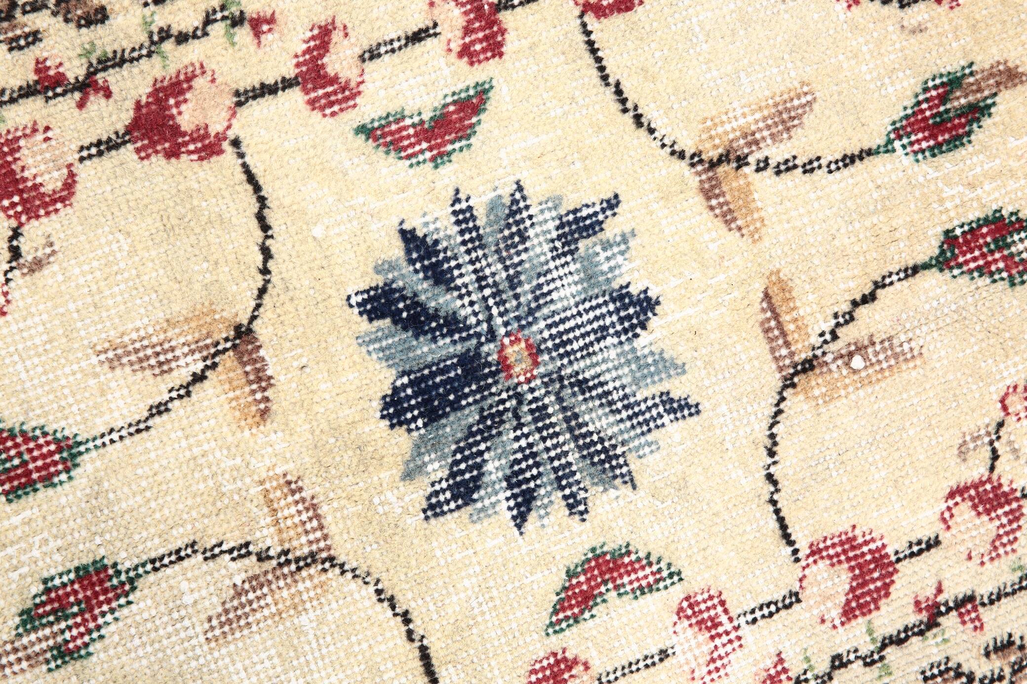 7x11 Rug For Living Room Red Green Bordered Vintage Area Rug, 215x335Cm