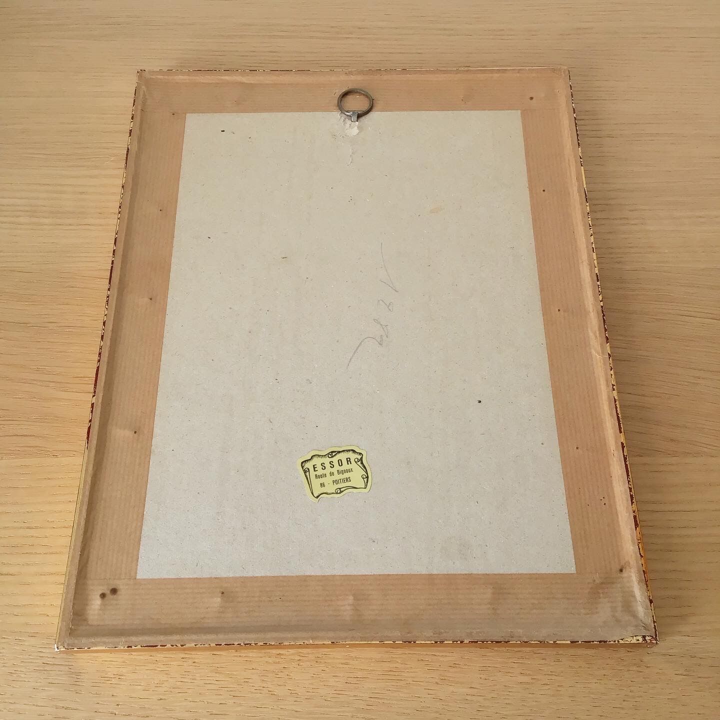 Vintage dreaded rose frame on fabric