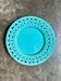 Assiette de présentation, plat en céramique tressée turquoise