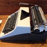 Typewriter olympia sm9 and leather briefcase