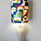 Alabaster lamp and custom-made shade