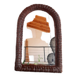 Old wicker mirror