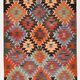 5x11 Multicolor Geometric Style Kilim Rug, Hanmade Wool Area Rug, 162x342Cm