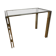 Table d'appoint, bout de canapé chrome et doré style Hollywood Regency 1970