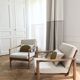 Fauteuil BZ bouclette beige clair