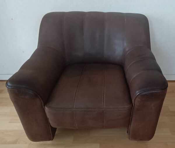 Fauteuil club suisse de Sede Designer Cuir Modèle DS44 années 1970