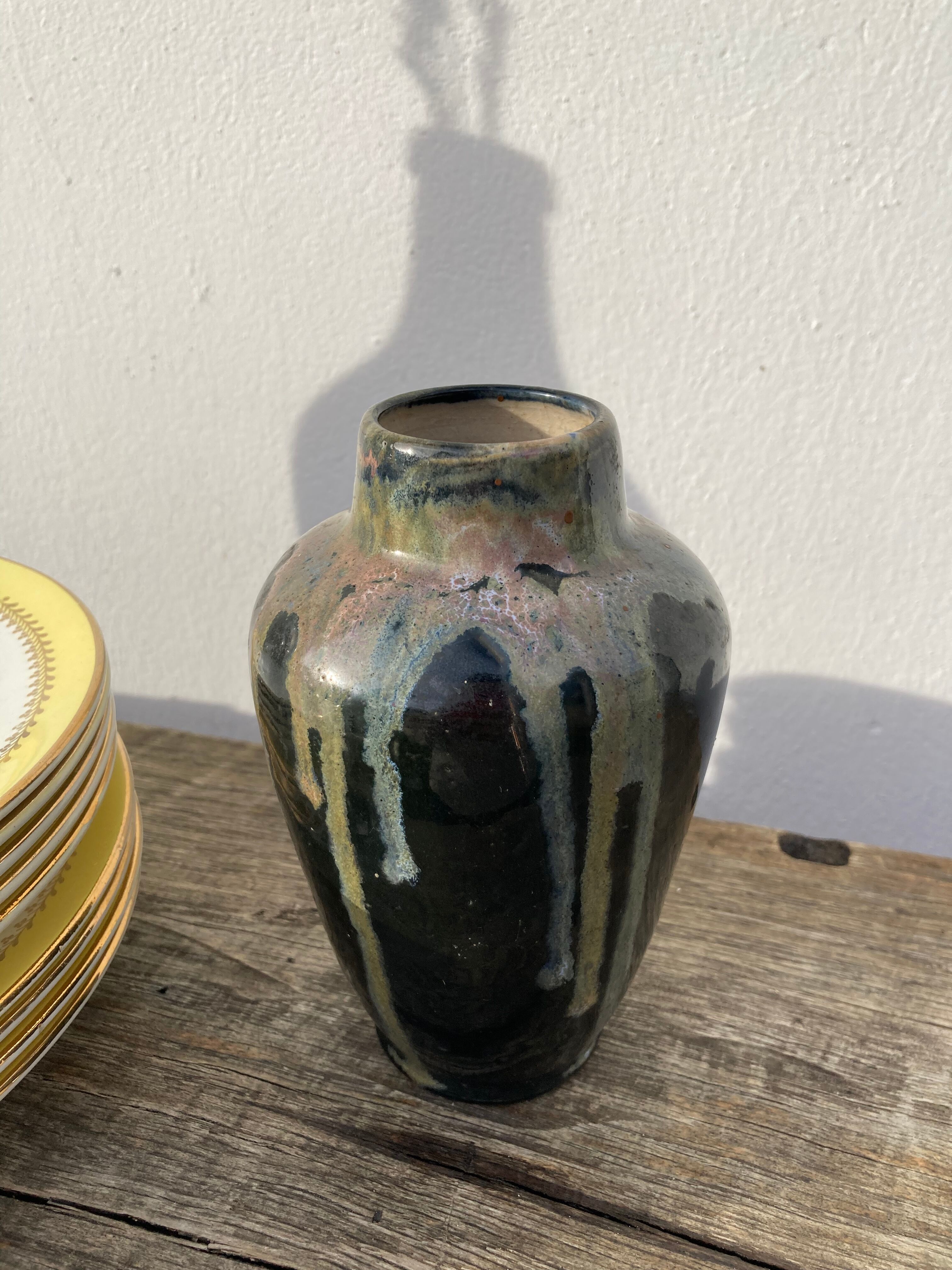 Art Deco stoneware vase signed Jean Pointu, 1920 Saint Amand en Puisaye