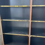 Mahey bookcase in elm and XXL brass