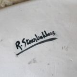 Ceramic dish with bird decoration Reine Steenbakkers
