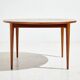 Restored teak dining table by henry rosengren hansen for brande møbelindustri mk9477