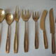 Service of 8 old asian service cutlery marked Nicke Bronze deco party table