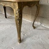 Onyx coffee table base vintage brass 1950