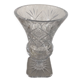 Chiseled bohemian crystal vase