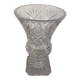 Vase en cristal bohème ciselé