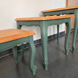 Tables gigognes marqueterie rénovées