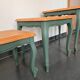 Tables gigognes en marqueterie rénovées