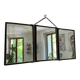 Vintage antique barber triptych mirror