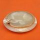 1970s onyx ashtray golden metal strapping