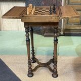 1950s walnut chess table