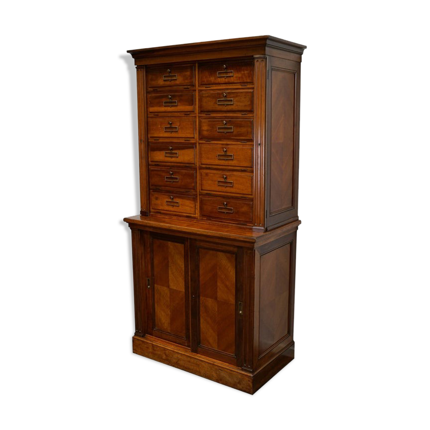 Walnut apothecary furniture France 1920s