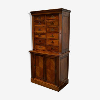 Walnut apothecary furniture France 1920s