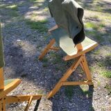 Set of 2 Praia Folding Chairs by Pier Giacomo Castiglioni for Gavina, Italy, 1960s