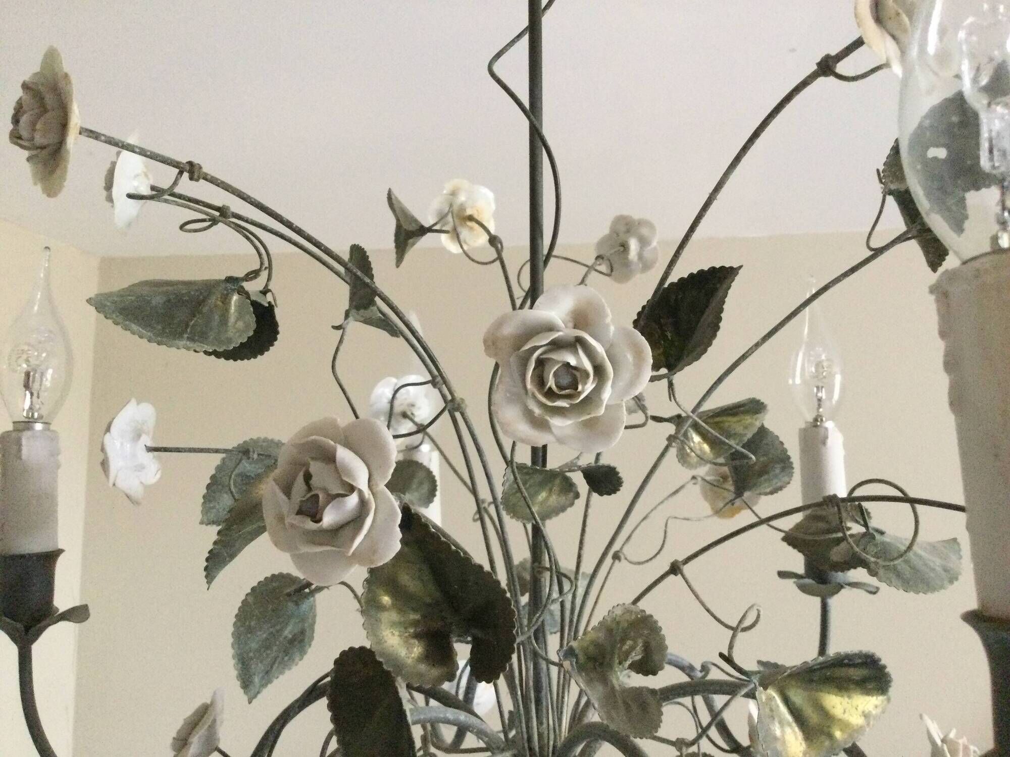 Antique metal chandelier