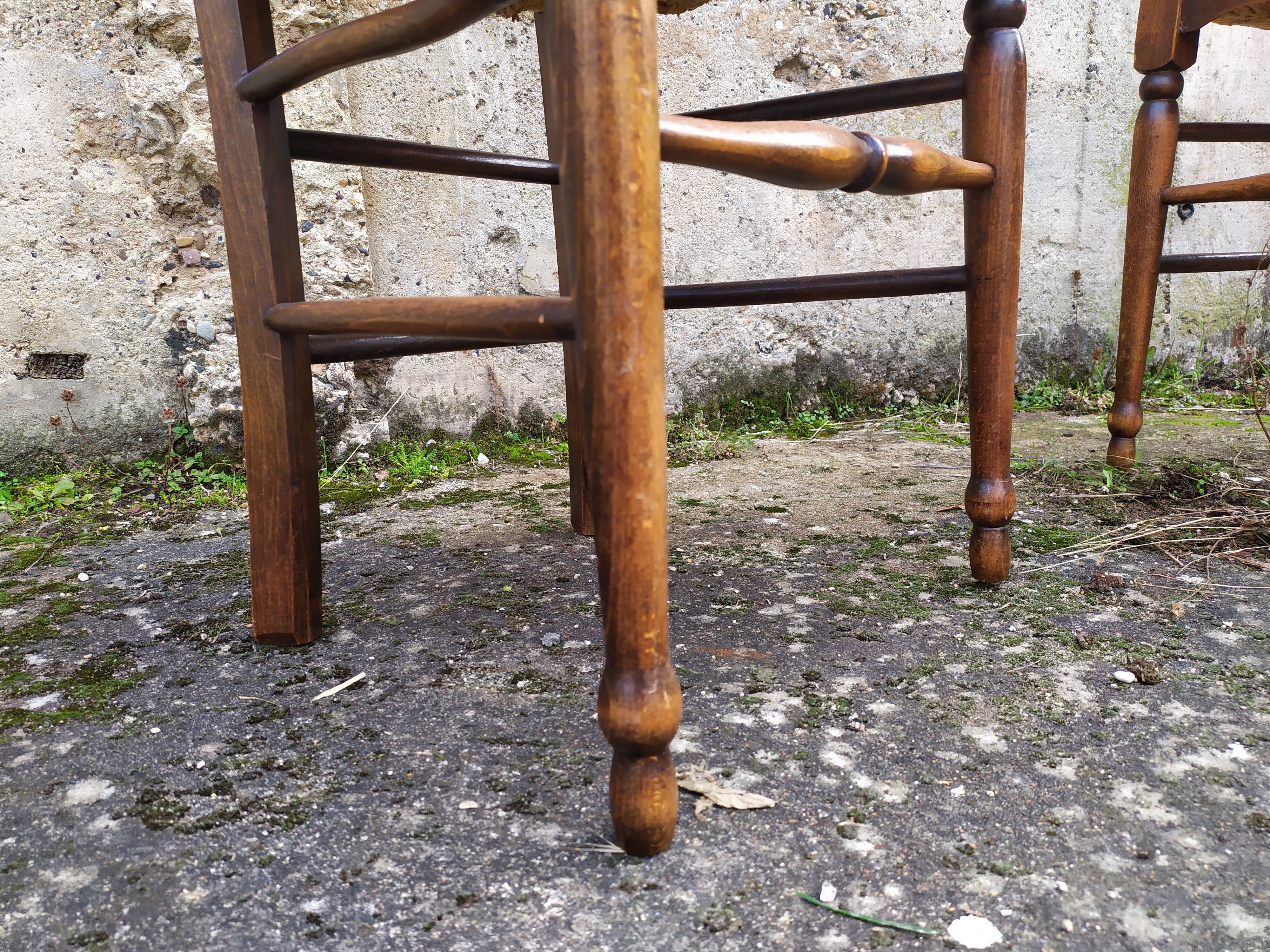 Chaises paillés rustique
