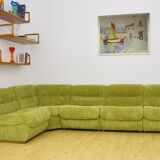 Mid-century corduroy modular sofa, 70s