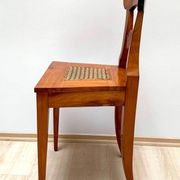 Biedermeier Board Chairs in Cherry Veneer and Mesh, Vienna, 1830s, Set of 6