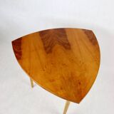 Table basse console polonaise en forme de feuille des années 70