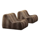 Pair of seventies leopard lounge chairs circa 1970, France