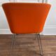 Paire de fauteuils orange 1970