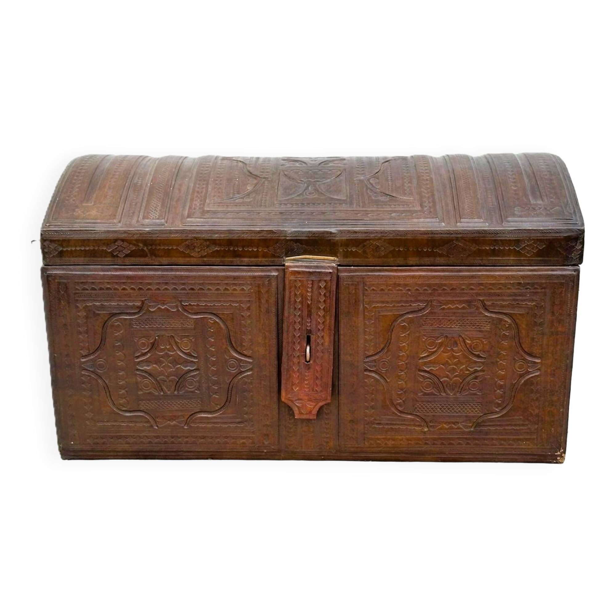 Leather trunk