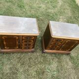 Paire de tables de chevet ancien