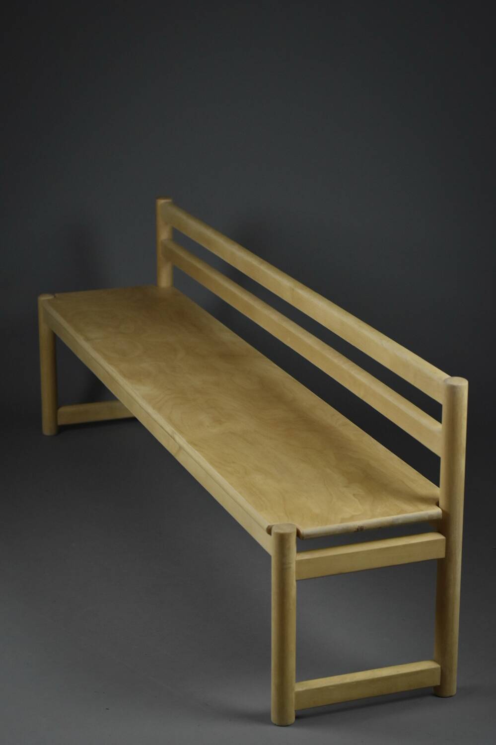 Midcentury birchwood School Bench