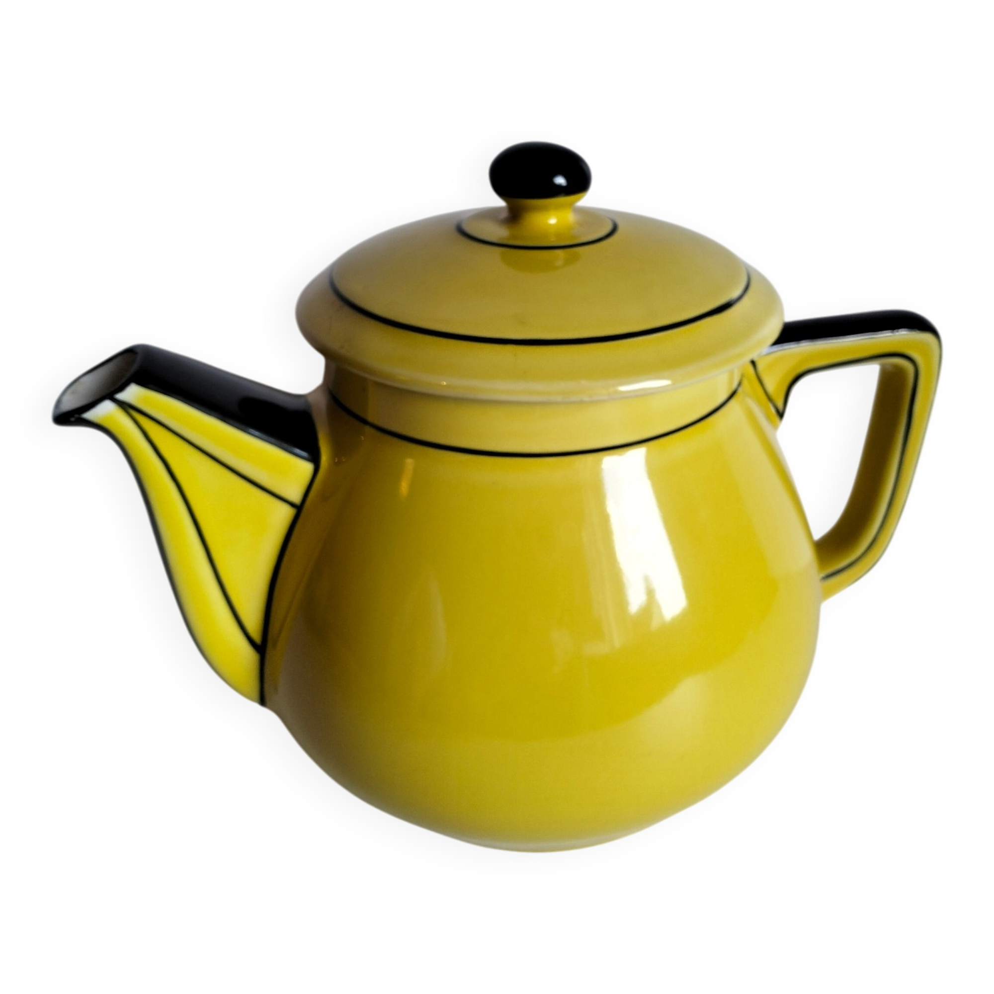 Yellow Art Deco teapot