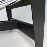 Chaise longue LC4 en cuir noir par Le Corbusier pour Cassina, années 1980