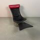 Mid-Century Danish Design ‘Interdane’ Lounge Chair in Black & Red