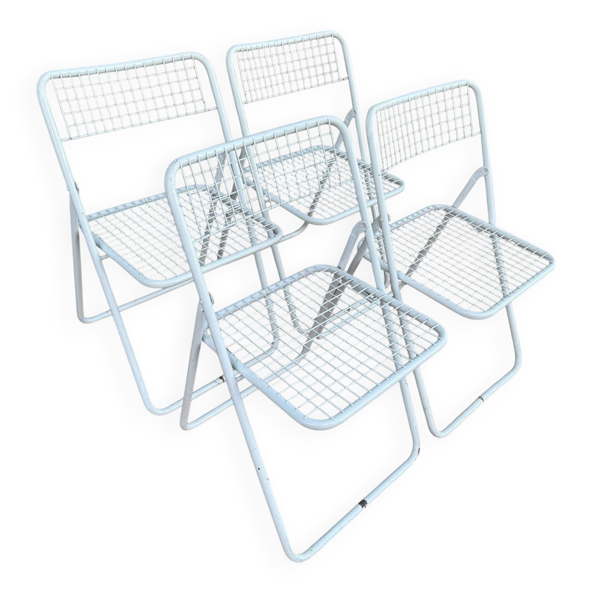 Ted Net Folding Chairs by Niels Gammelgaard for IKEA, 1970s, Set of