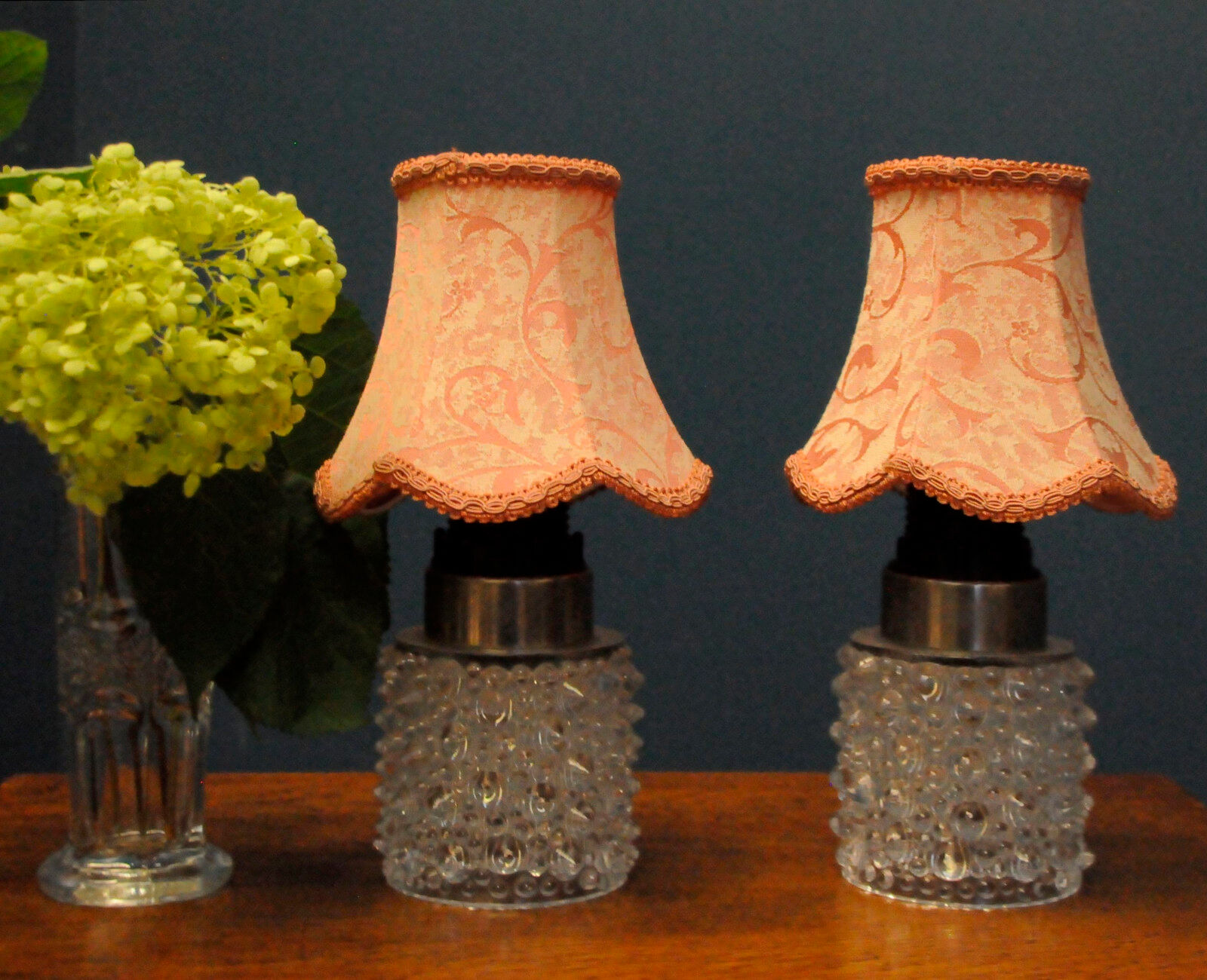 Pair of Orrefors lamps