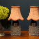 Pair of Orrefors lamps
