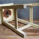 Wooden workshop stool with old patina