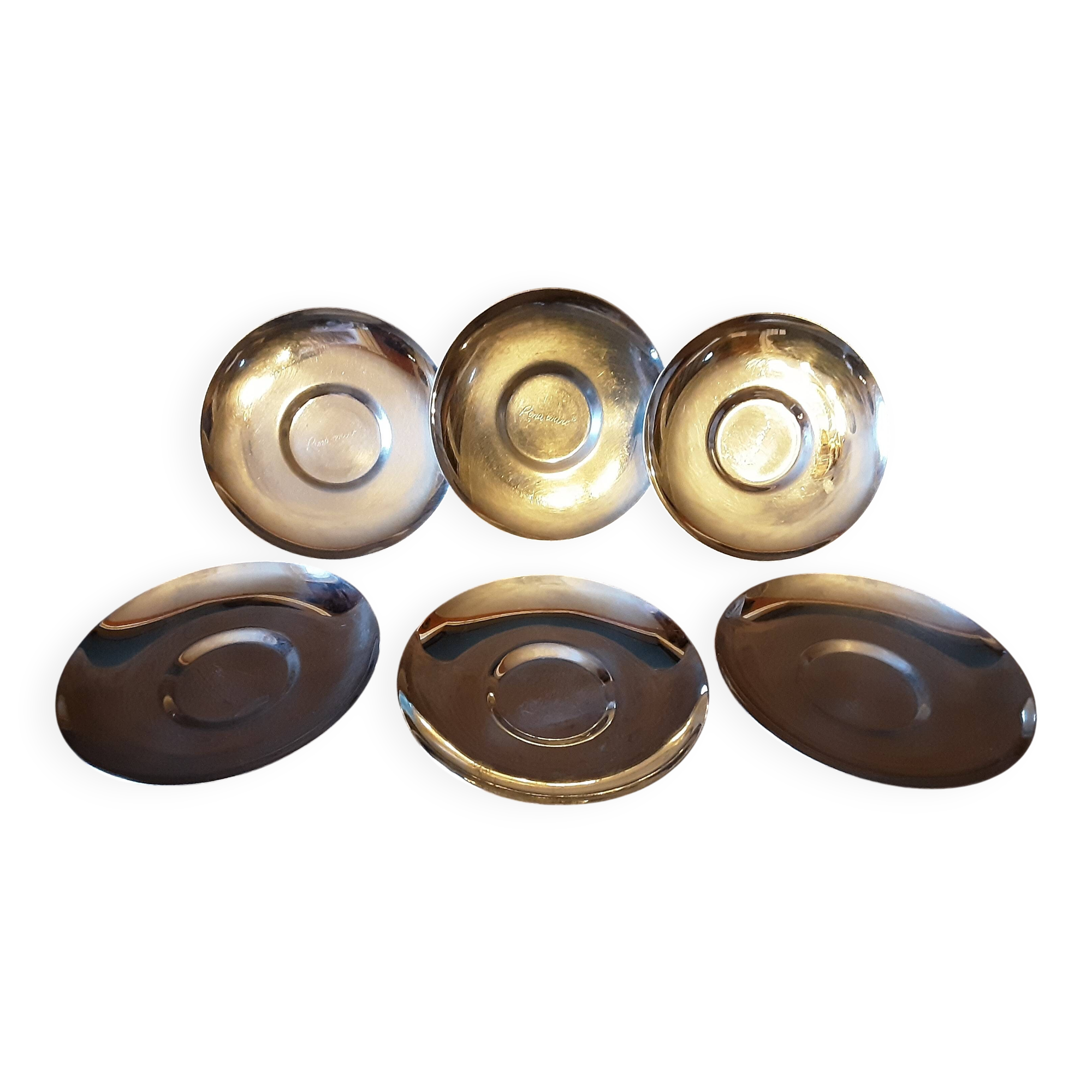 Set of 6 metal coasters