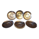 Lot de 6 sous verre métal